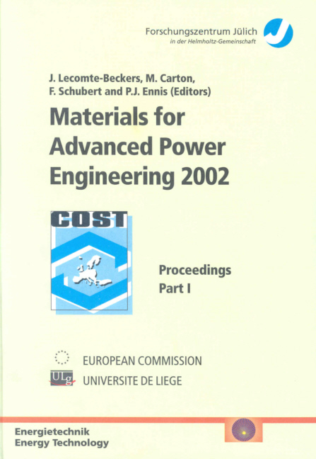 Materials for Advanced Power Engineering 2002 - 