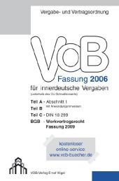 VOB Fassung 2006 für innerdeutsche Vergaben - 