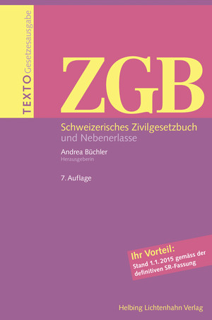 Texto ZGB - Thomas Bauer, Stephen V. Berti (†), Balthasar Bessenich, Margrith Bigler-Eggenberger, René Bösch, Peter Breitschmid, Eduard Brogli, Christoph Brunner, Rolando Forni, Thomas Geiser, Harold Grüninger, Josef Hofstetter, Claire Huguenin, Bruno Huwiler, Peter R. Isler, David Jenny, Martin Karrer, Andreas Kley, Hermann Laim, Urs Lehmann, Michel Mooser, Roland M. Müller, Caterina Nägeli, Etienne Petitpierre, Giorgio Piatti, Corrado Rampini, Ruth E. Reusser, Heinz Rey, Peter Ruf, Peter Carl Schaufelberger, Jürg Schmid, Hermann Schulin, Ivo Schwander, Daniel Staehelin, Emil W. Stark, Markus Vischer, Nedim Peter Vogt, Jürg Wichtermann, Wolfgang Wiegand, Kurt Wissmann, Martina Wittibschlager