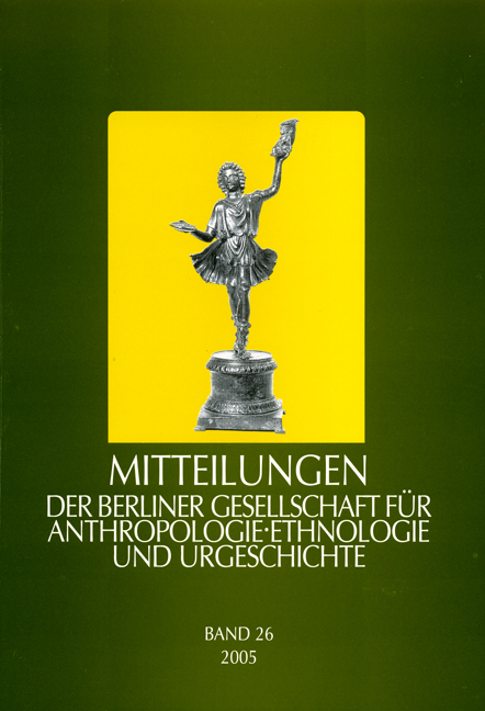 Mitteilungen der Berliner Gesellschaft für Anthropologie, Ethnologie und Urgeschichte - 