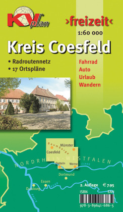 Coesfeld Kreiskarte für das südliche Münsterland