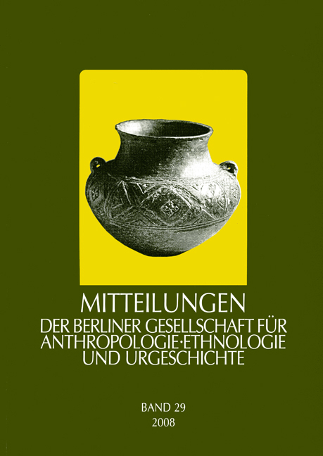 Mitteilungen der Berliner Gesellschaft für Anthropologie, Ethnologie und Urgeschichte - 