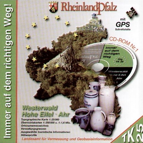 Topographische Karte 1:25000 Rheinland-Pfalz auf CD-ROM