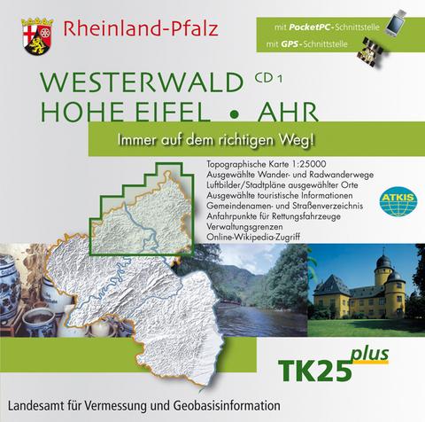 Westerwald, Hohe Eifel, Ahr -  Landesamt für Vermessung und Geobasisinformation Rheinland-Pfalz