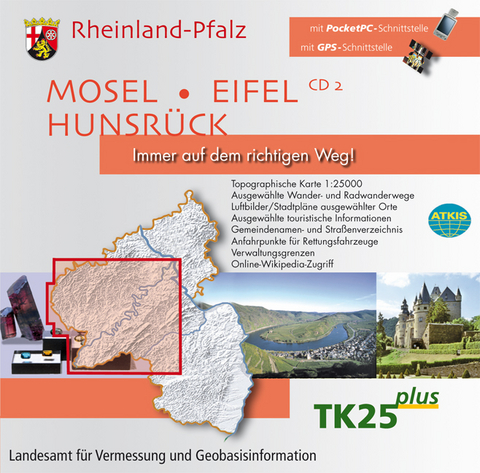 Mosel, Eifel, Hunsrück -  Landesamt für Vermessung und Geobasisinformation Rheinland-Pfalz