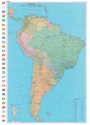 Südamerika, politisch Poster
