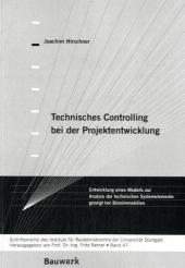 Technisches Controlling bei der Projektentwicklung - Joachim Hirschner