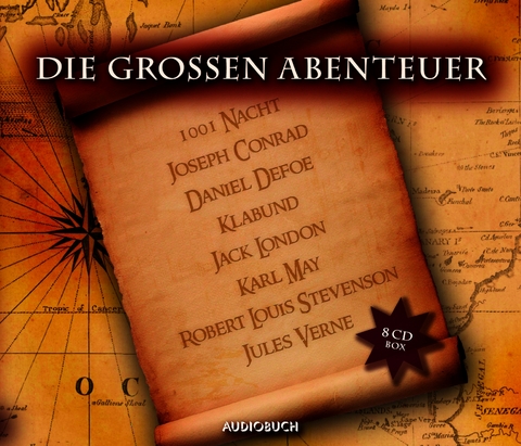 Die großen Abenteuer -  1001 Nacht, Joseph Conrad, Daniel Defoe, Jack London,  Klabund, Karl May, Robert Louis Stevenson, Jules Verne