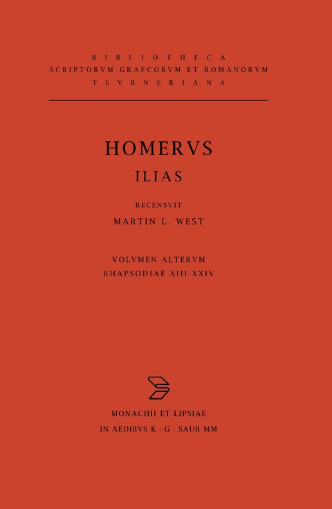 Homerus: Homeri Ilias / Rhapsodiae XIII-XXIV. Indices -  Homerus