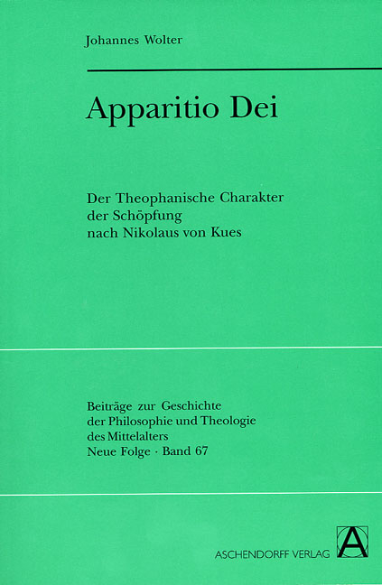 Apparitio Dei - Johannes Wolter