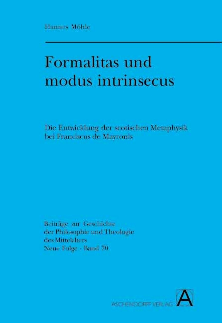 Formalitas und modus intrinsecus - Hannes Möhle