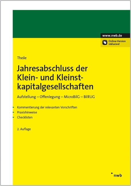 Jahresabschluss der Klein- und Kleinstkapitalgesellschaften - Carsten Theile