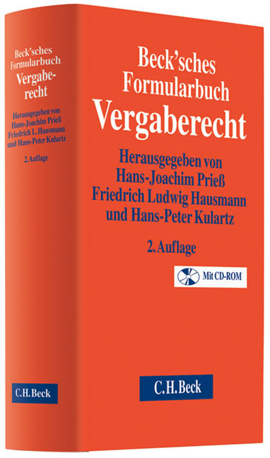 Beck'sches Formularbuch Vergaberecht Von Hans-Joachim Prieß | ISBN 978 ...