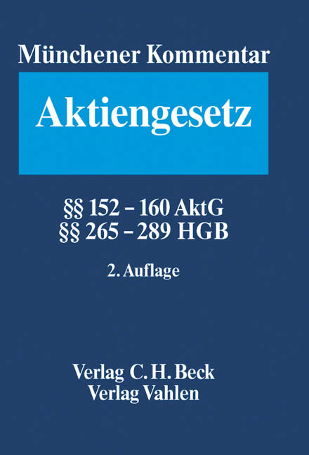 Münchener Kommentar zum Aktiengesetz Band 5/2 - 