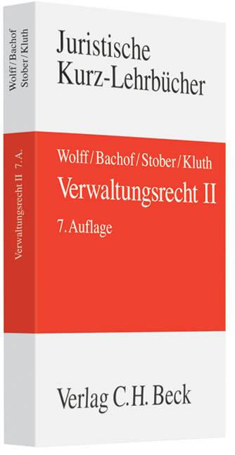 Verwaltungsrecht Bd. 2 - Rolf Stober, Winfried Kluth, Martin Müller, Andreas Peilert, Hans J. Wolff, Otto Bachof