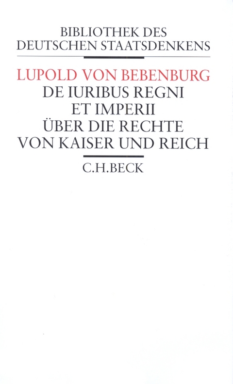 De iuribus regni et imperii - Lupold von Bebenburg