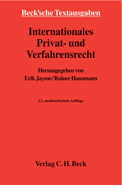 Internationales Privat- und Verfahrensrecht - 