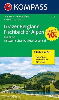 KOMPASS Wanderkarte Grazer Bergland - Fischbacher Alpen - 