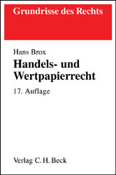 Handels- und Wertpapierrecht - Hans Brox