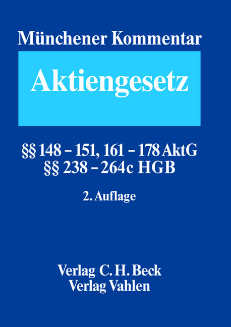 Münchener Kommentar zum Aktiengesetz Band 5/1 - 