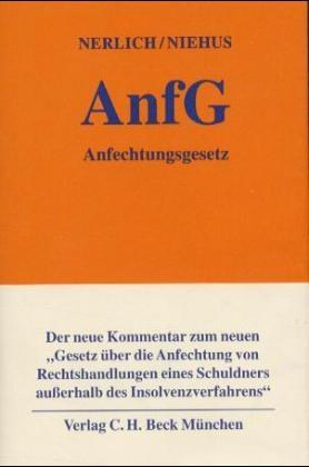 Anfechtungsgesetz - Jörg Nerlich, Christoph Niehus