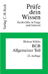 BGB - Allgemeiner Teil - Helmut Köhler