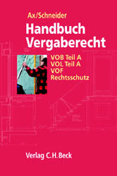 Handbuch Vergaberecht - Thomas Ax, Matthias Schneider, Alexander Nette