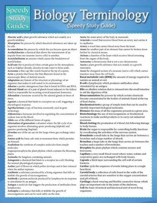 Biology Terminology (Speedy Study Guide) -  Speedy Publishing LLC