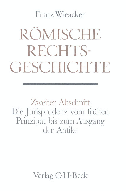 Römische Rechtsgeschichte - Franz Wieacker