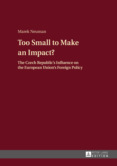 Too Small to Make an Impact? - Marek Neuman