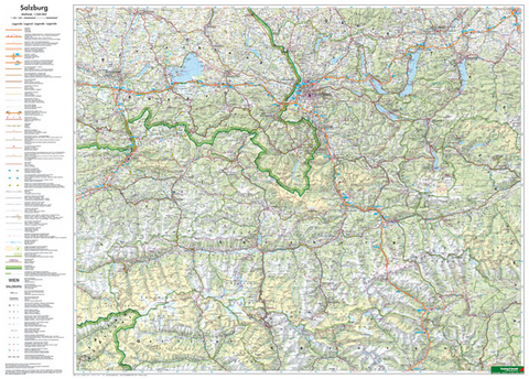 Land Salzburg • Salzkammergut, 1:200.000, Poster - 