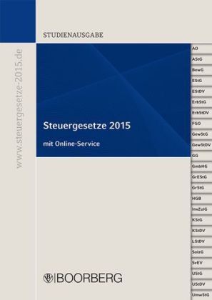 Studienausgabe Steuergesetze 2015