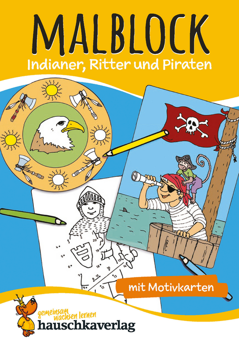 Malbuch ab 4 Jahre für Junge und Mädchen - Ritter und Piraten