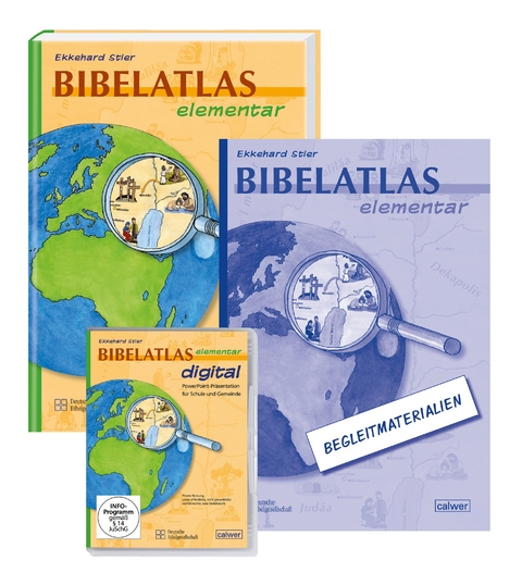 Bibelatlas elementar digital + Bibelatlas elementar + Begleitheft - Ekkehard Stier