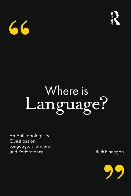 Where is Language? - Ruth Finnegan