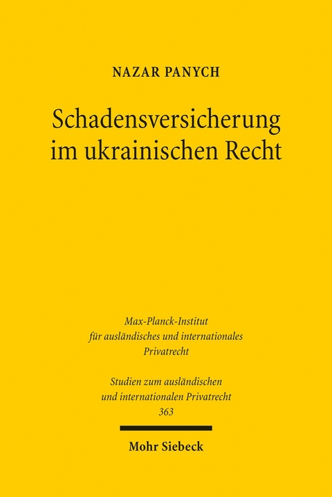 Schadensversicherung im ukrainischen Recht -  Nazar Panych