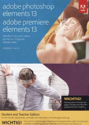 Adobe Photoshop & Premiere Elements 13, Student and Teacher Edition, DVD-ROM