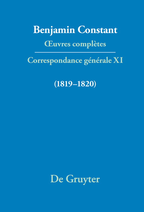 Correspondance générale 1819–1820 - 