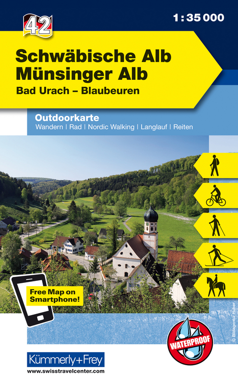 Schwäbische Alb - Münsinger Alb Nr. 42 Outdoorkarte Deutschland 1:35 000