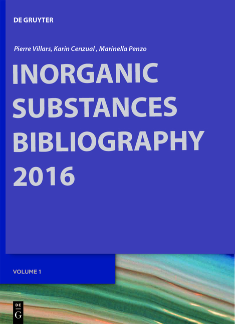 Bibliography - Pierre Villars, Karin Cenzual, Marinella Penzo