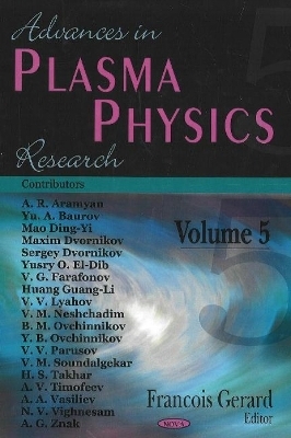 Advances in Plasma Physics Research - 