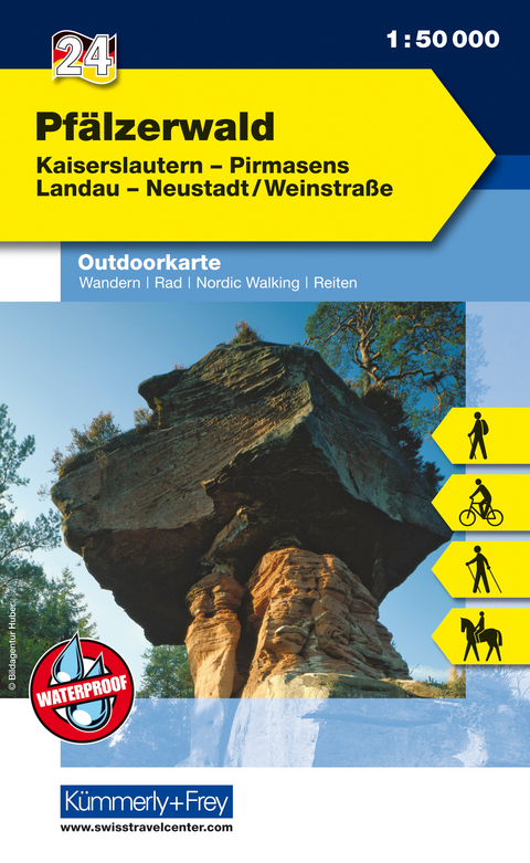 Pfälzerwald Nr. 24 Outdoorkarte Deutschland 1:50 000