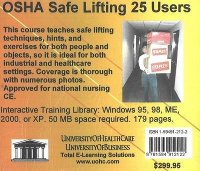 OSHA Safe Lifting, 25 Users - Daniel Farb