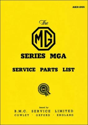 MG MGA 1500 Service Parts List
