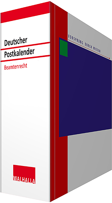 Deutscher Postkalender Beamtenrecht inkl. CD-ROM -  Walhalla Fachredaktion