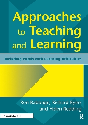 Approaches to Teaching and Learning - Ron Babbage, Helen Redding, Richard Byers