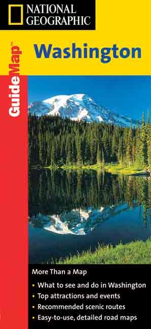 Washington State Guide Map -  National Geographic Society,  Rand McNally