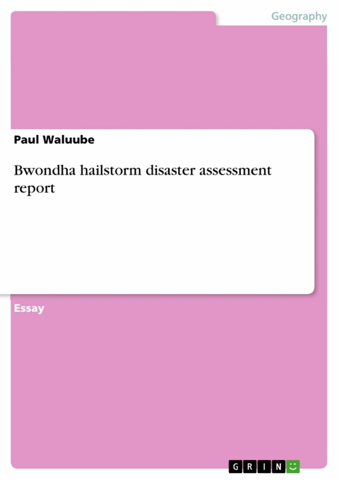 Bwondha hailstorm disaster assessment report - Paul Waluube