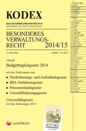 Kodex Besonderes Verwaltungsrecht 2014/15 - 