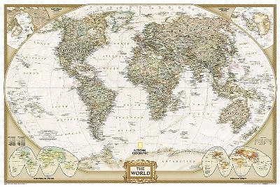 World Executive Map, Poster Sized, Boxed - National Geographic Maps